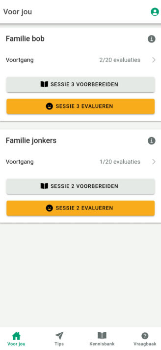 VoorleesExpress app sessie voorbereiden screenshot